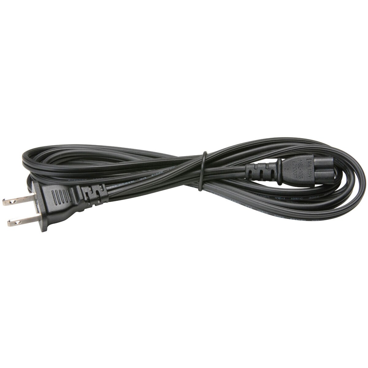 AC Power Cord NEMA 1-15P to IEC-60320-C7 18 AWG 2C 7A SPT-2 125V